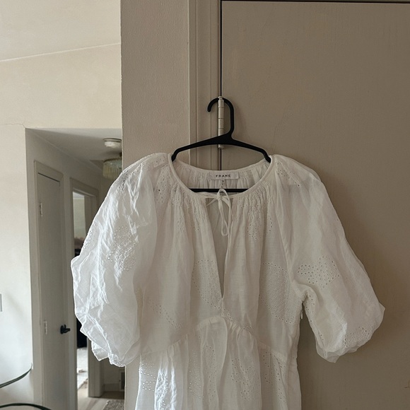 Frame Denim White Eyelet Blouse - Picture 1 of 8